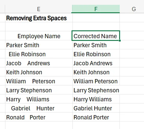 Data Cleaning in Excel