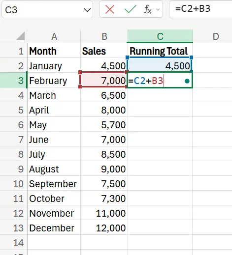 How to Calculate Rolling Total Excel