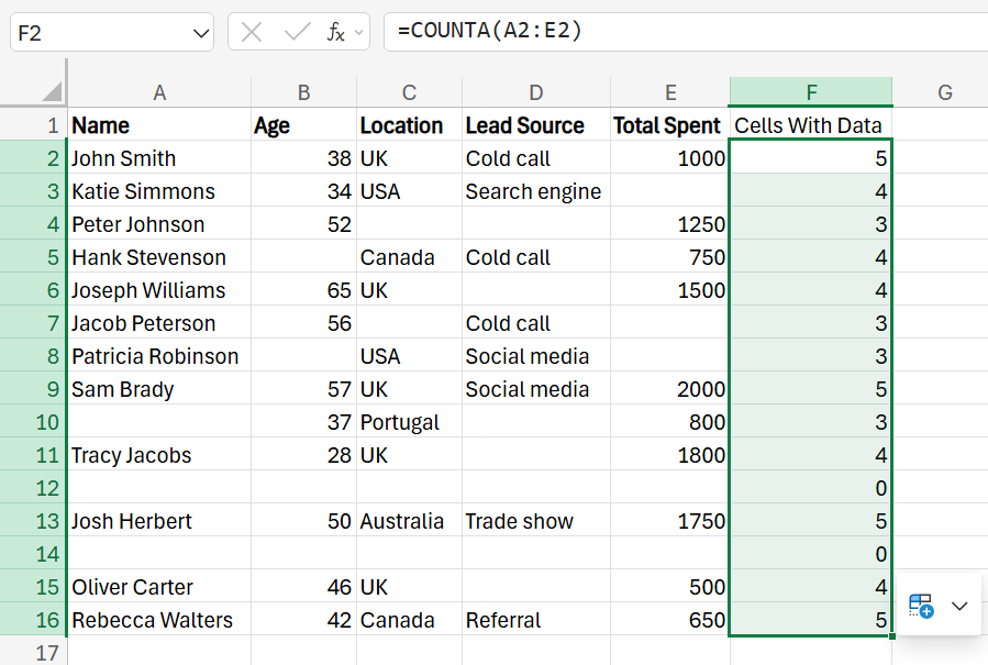 Excel Eliminate Empty Rows
