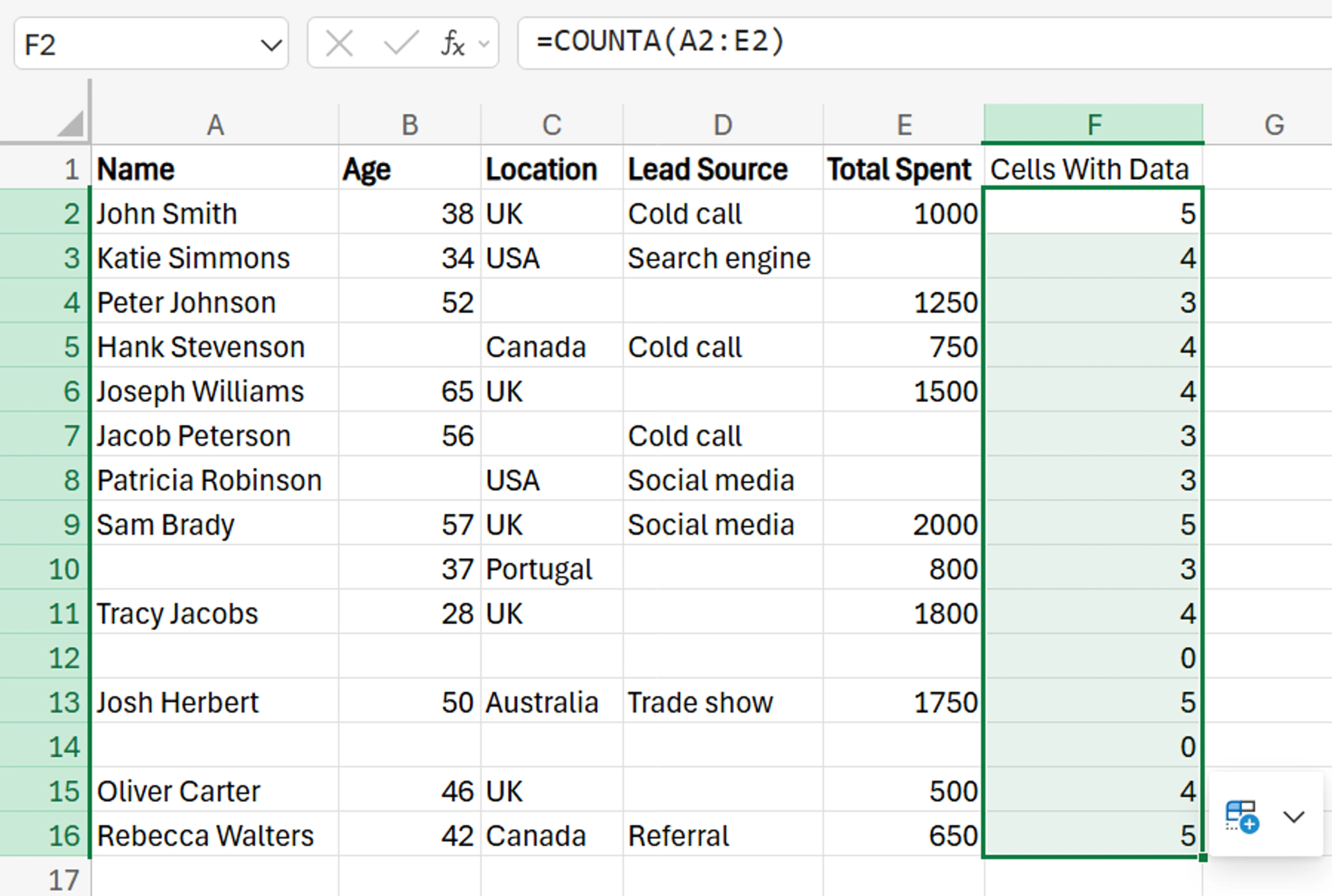Excel Eliminate Empty Rows