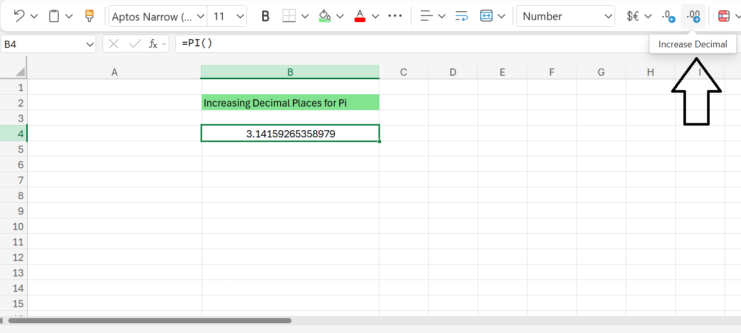 How to Use Pi in Excel