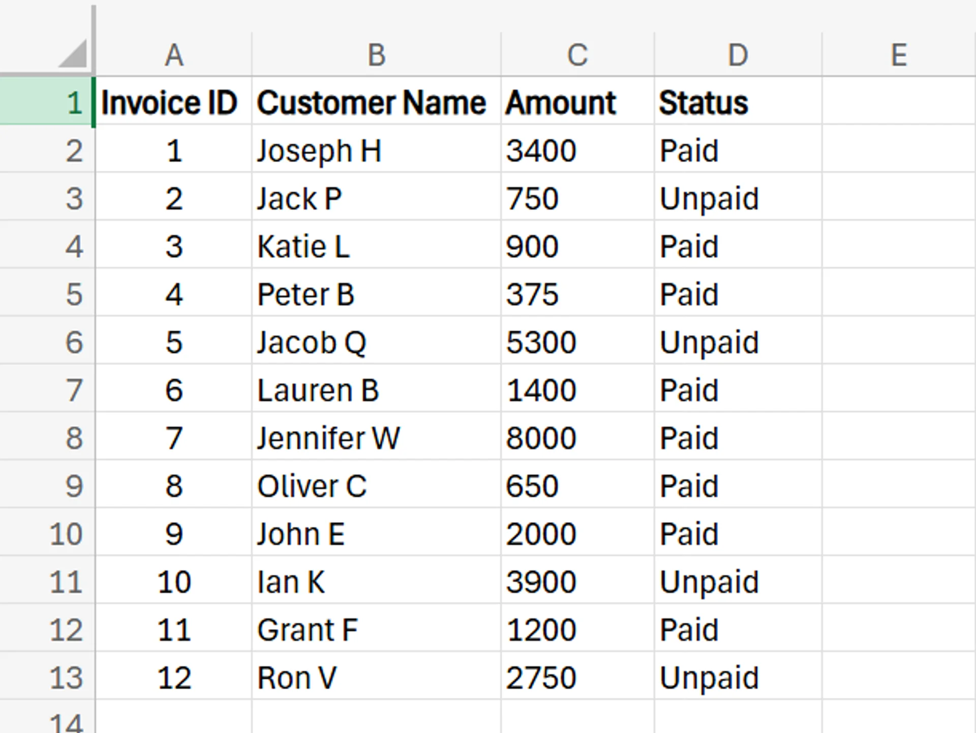 Conditional Formatting Excel