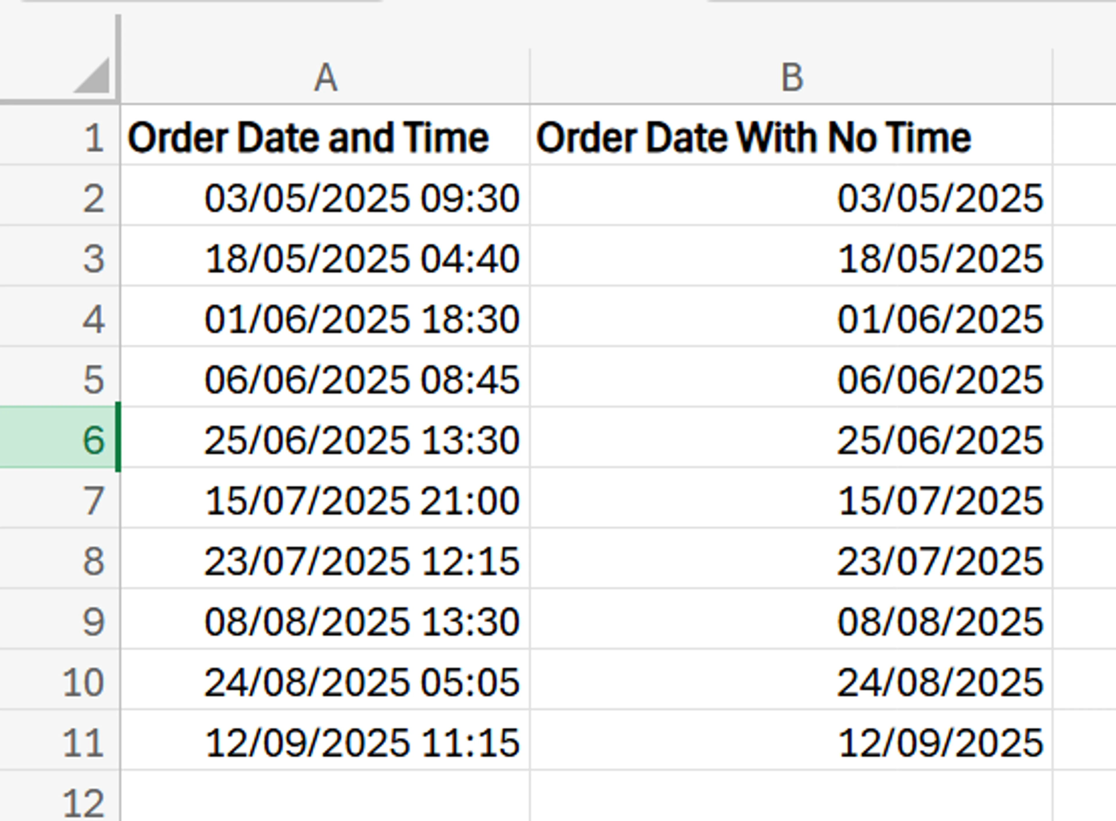How to Remove Time from Date in Excel