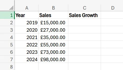 excel formula percent increase