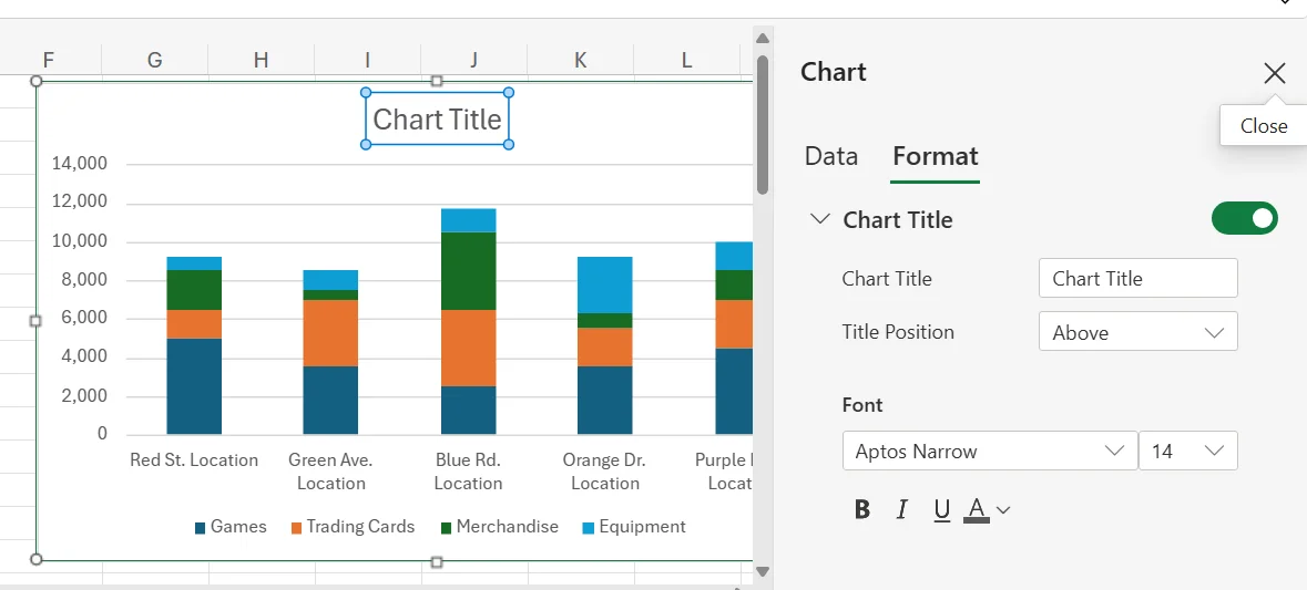 Stacked Bar Chart in Excel