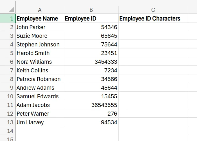 How to Use the Len Command in Excel