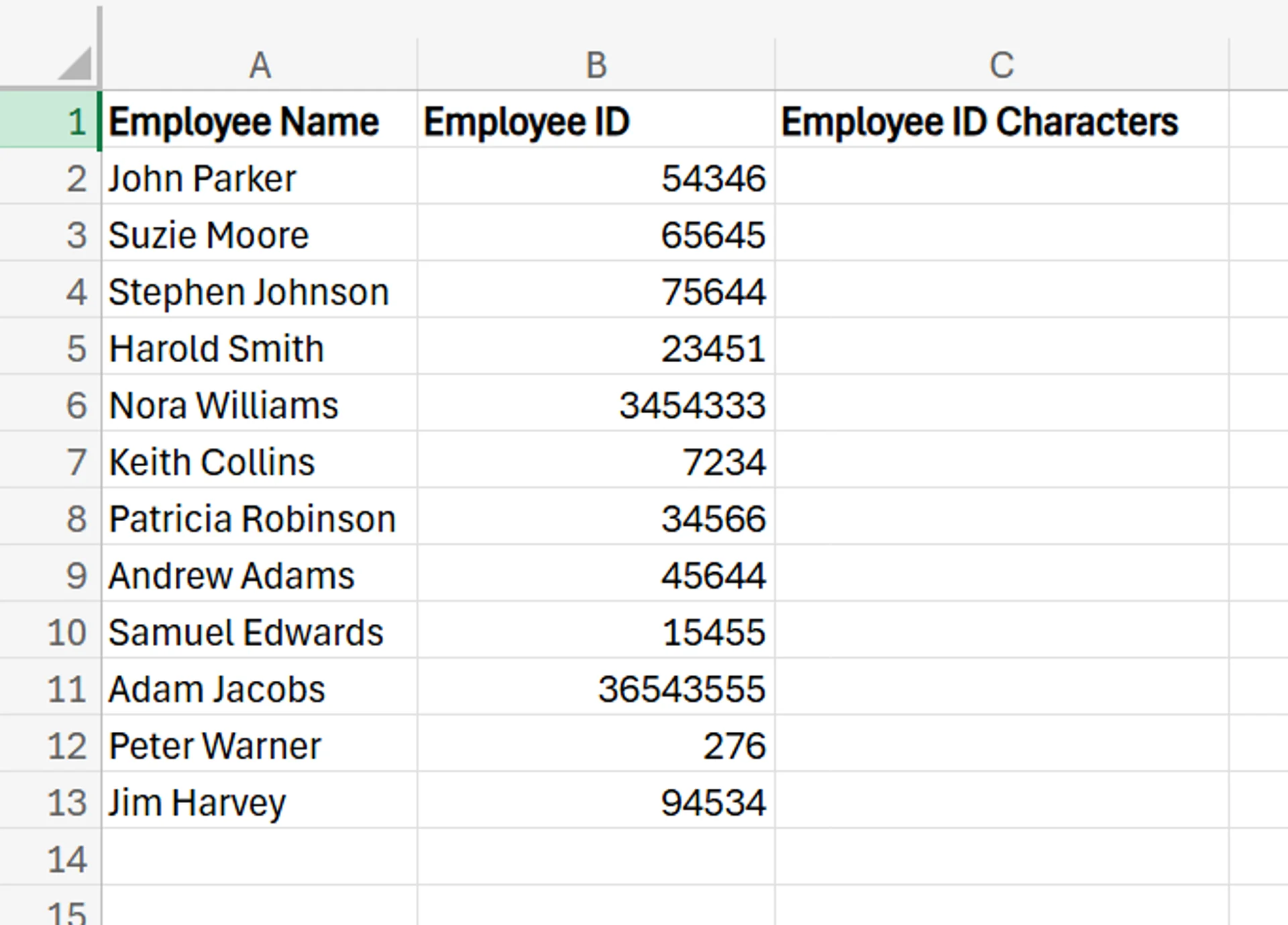 How to Use the Len Command in Excel