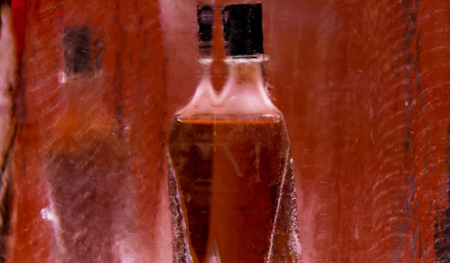Macallan Bottle in Ice Sculpture
