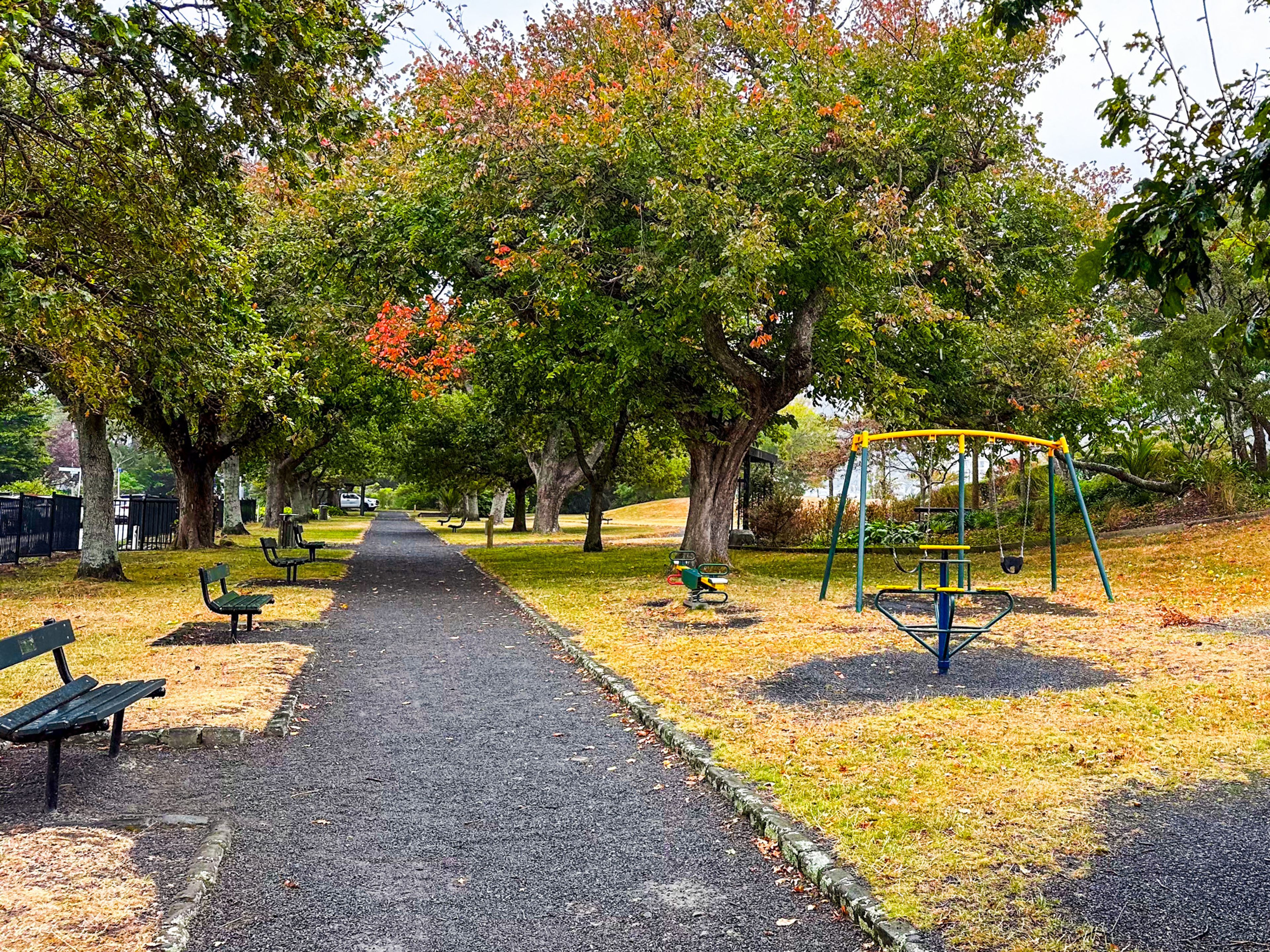 playground near the entrance to Katherine Mansfield Memorial Park