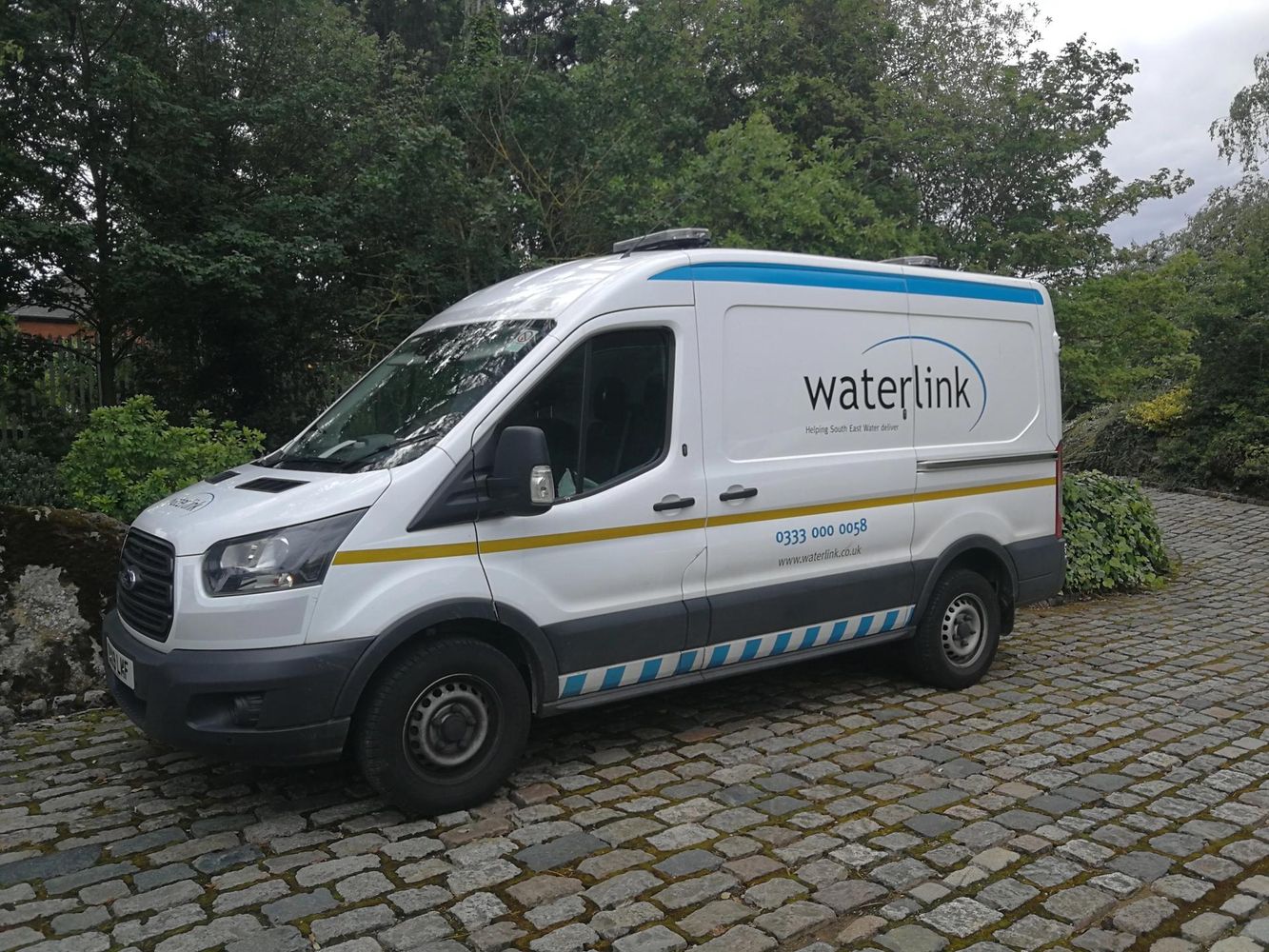 Decorative image of a Waterlink van