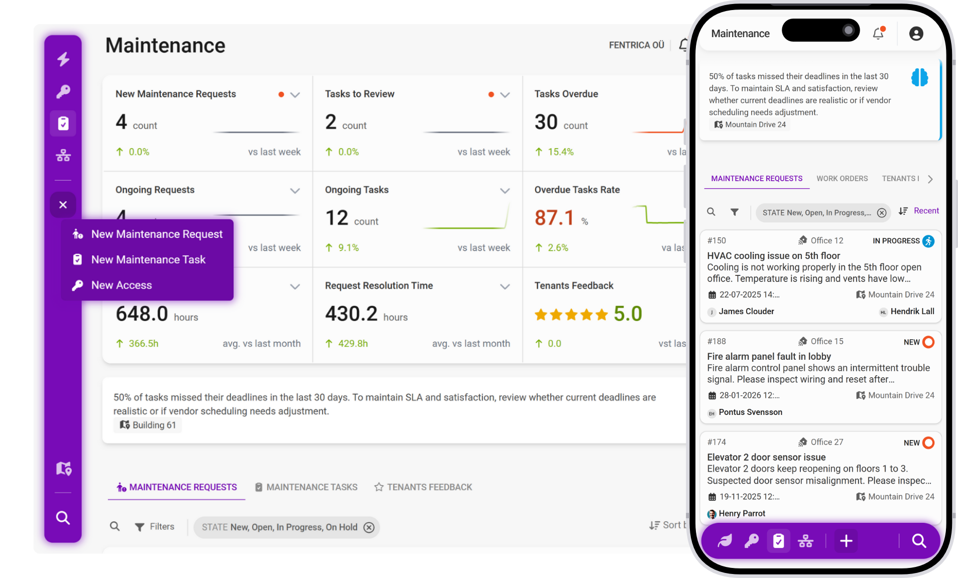 Turn reactive maintenance into controlled workflows