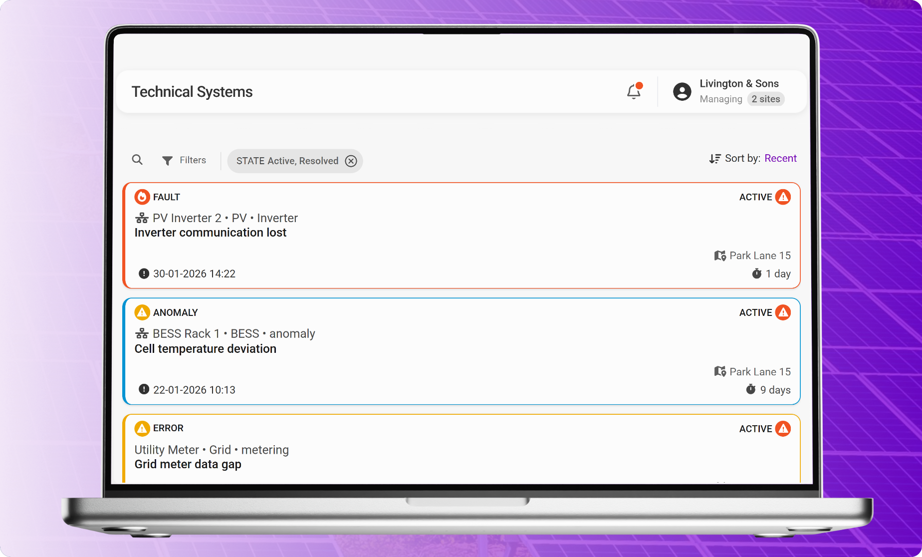 Predictive Maintenance & Smart Alarms