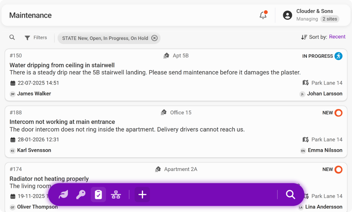 Maintenance That Runs in One Place