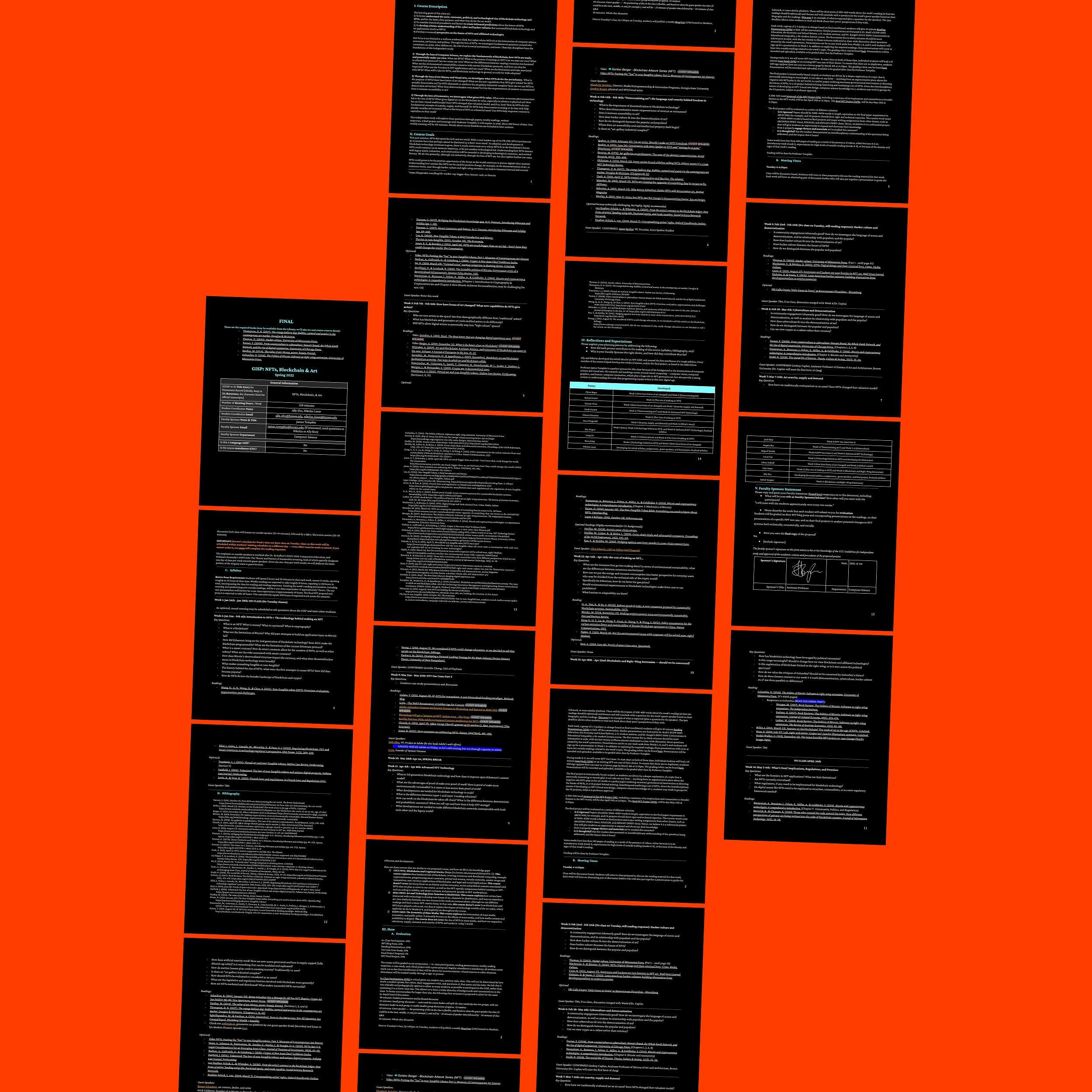 Course syllabus