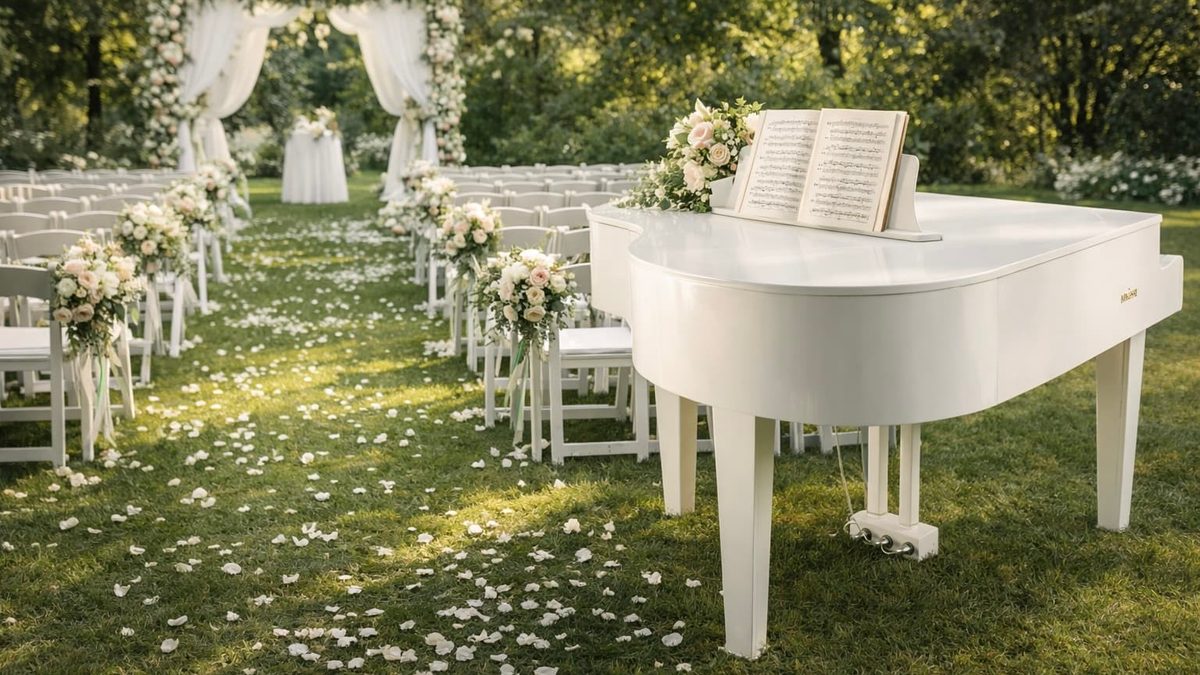 Piano blanc cérémonie mariage live Love & Live