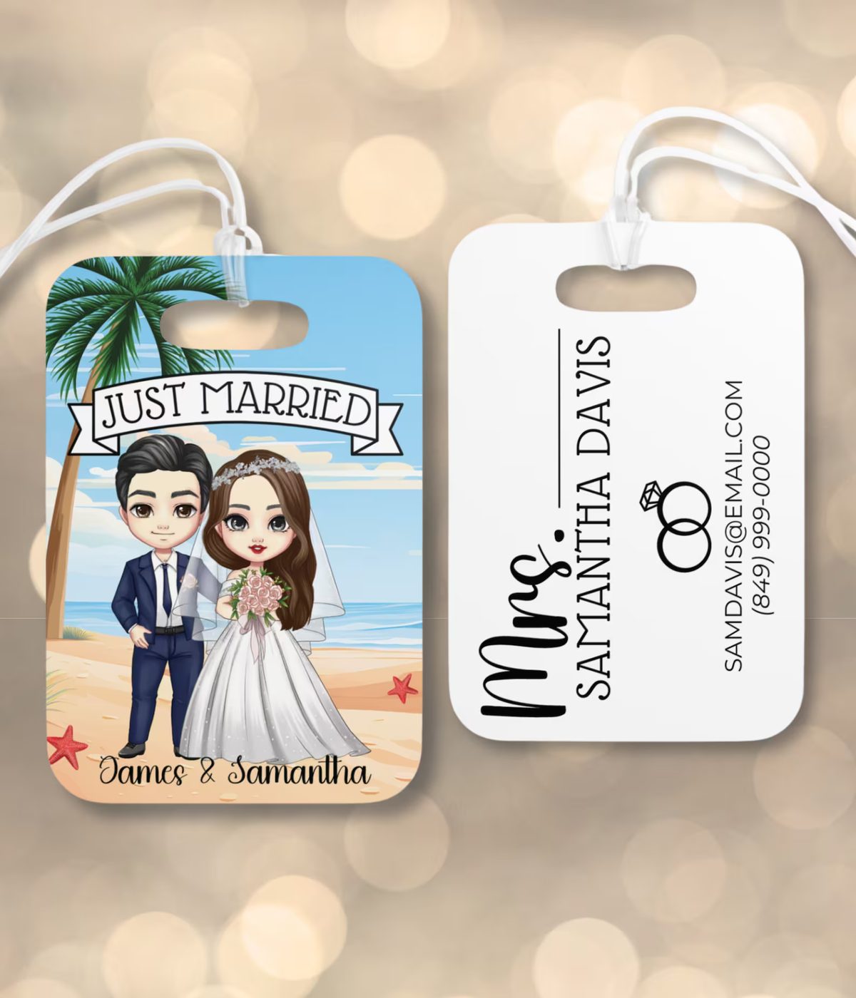 Etiquette bagage just married
