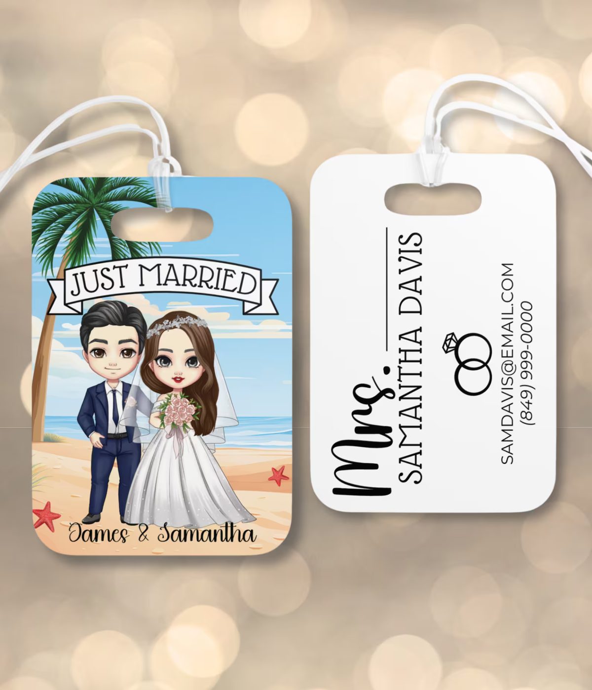 Etiquette bagage just married