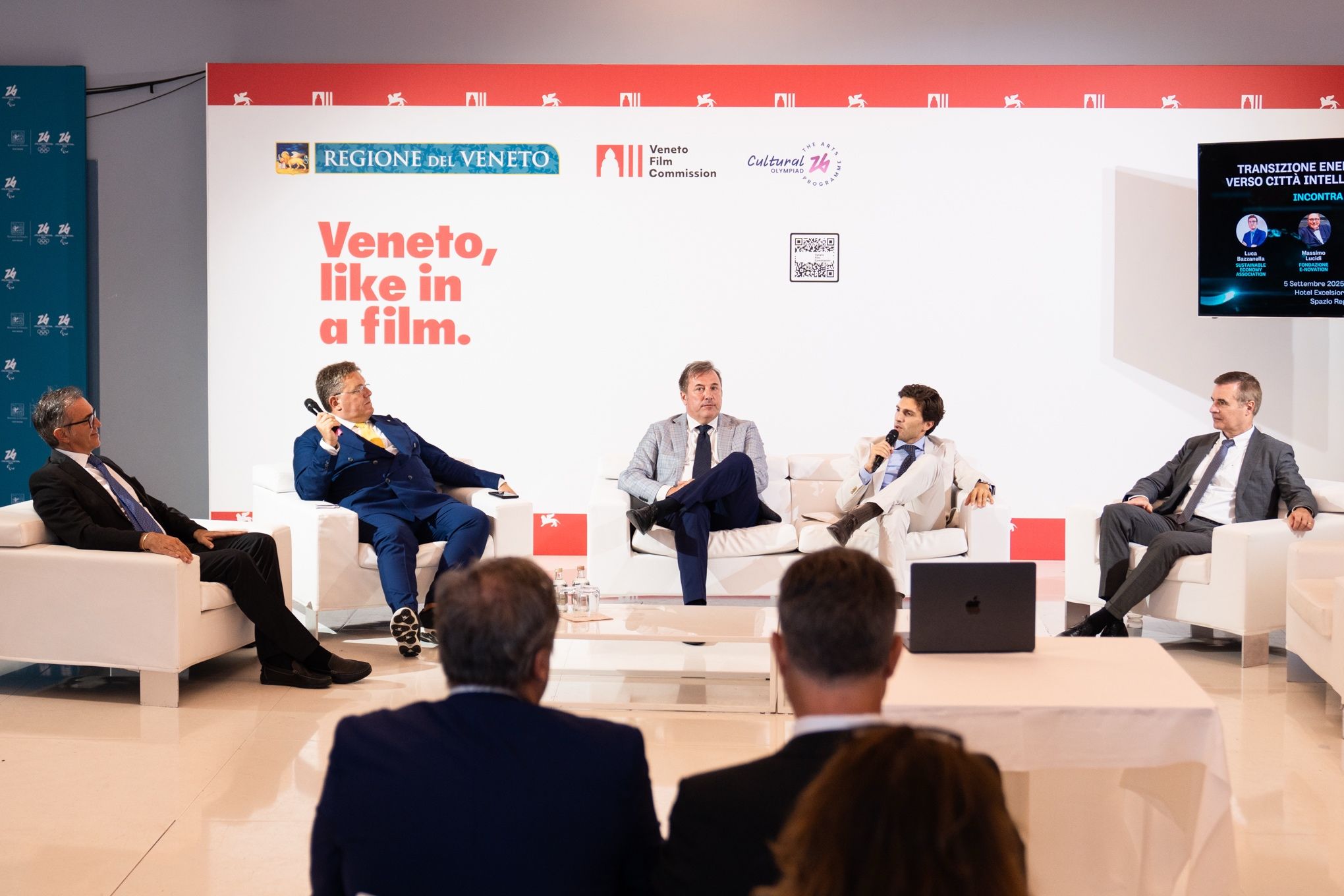 Diretta con il presidente Luca Bazzanella dallo Spazio Regione del Veneto, 82° Mostra Internazionale d’arte Cinematografica, 09.09.2025