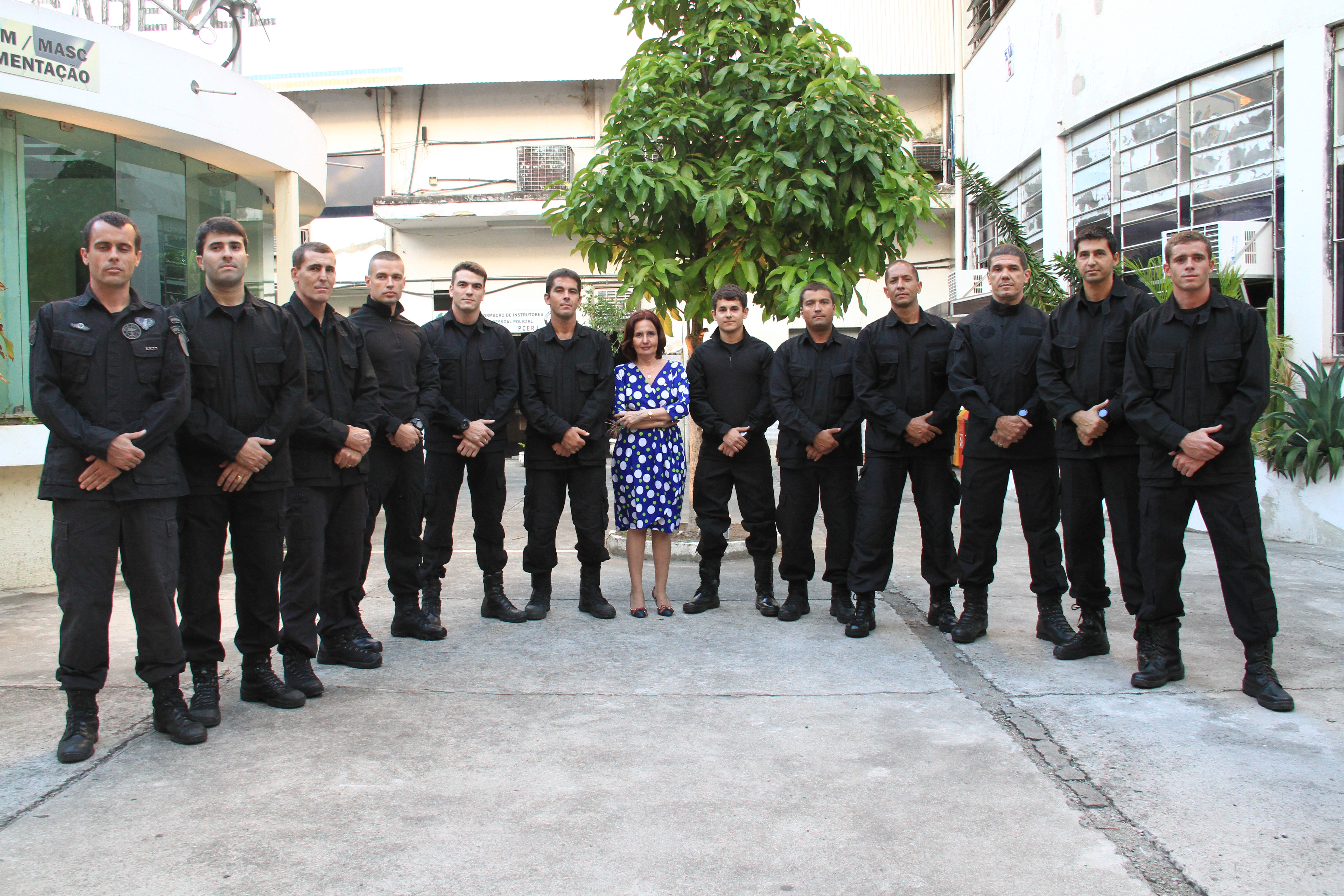 Parte de trás da farda de policial civil