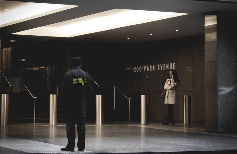 security guard standing at the venue door