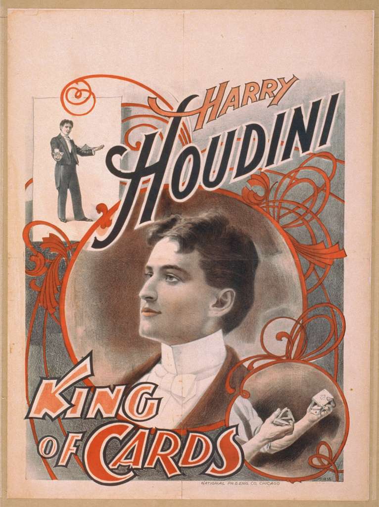 Historisk plakat: «Harry Houdini – King of Cards»