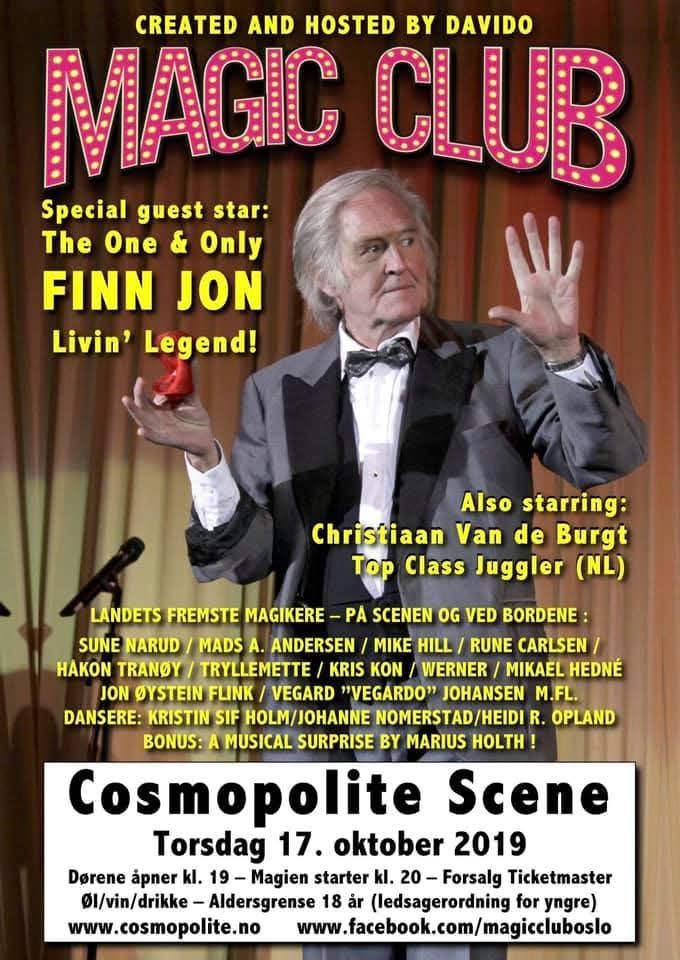 Plakat for Magic Club, 17. oktober 2019, Cosmopolite Scene