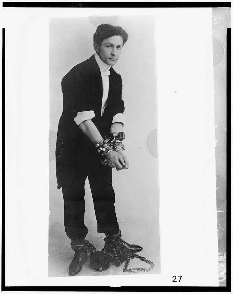 Harry Houdini, full-length portrait, standing, facing