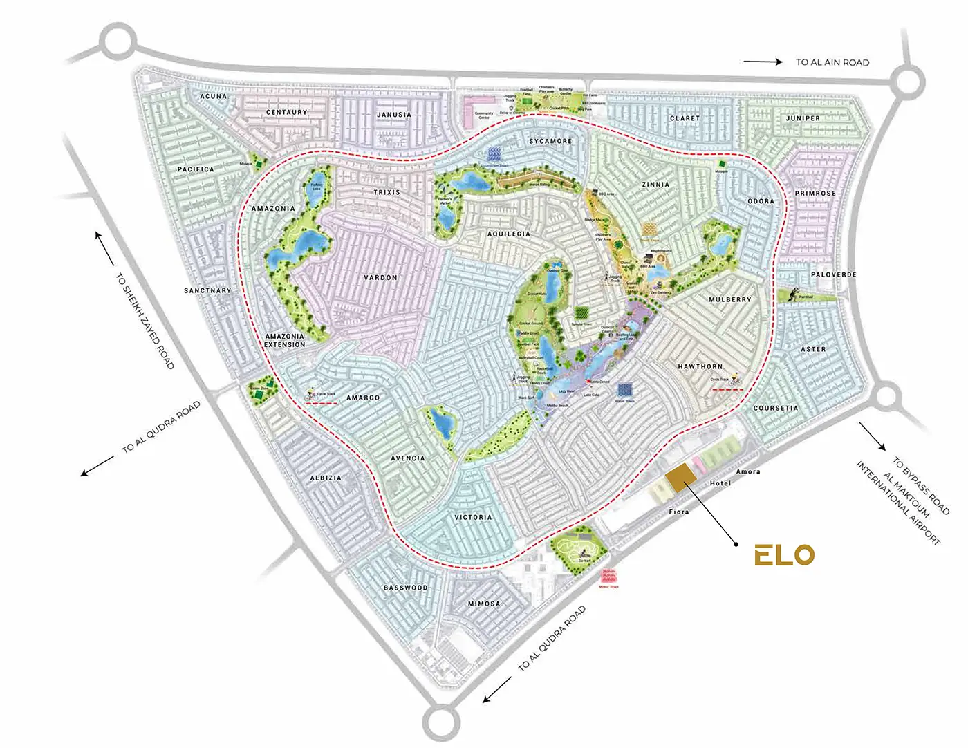 Master Plan ELO AT DAMAC HILLS 2 