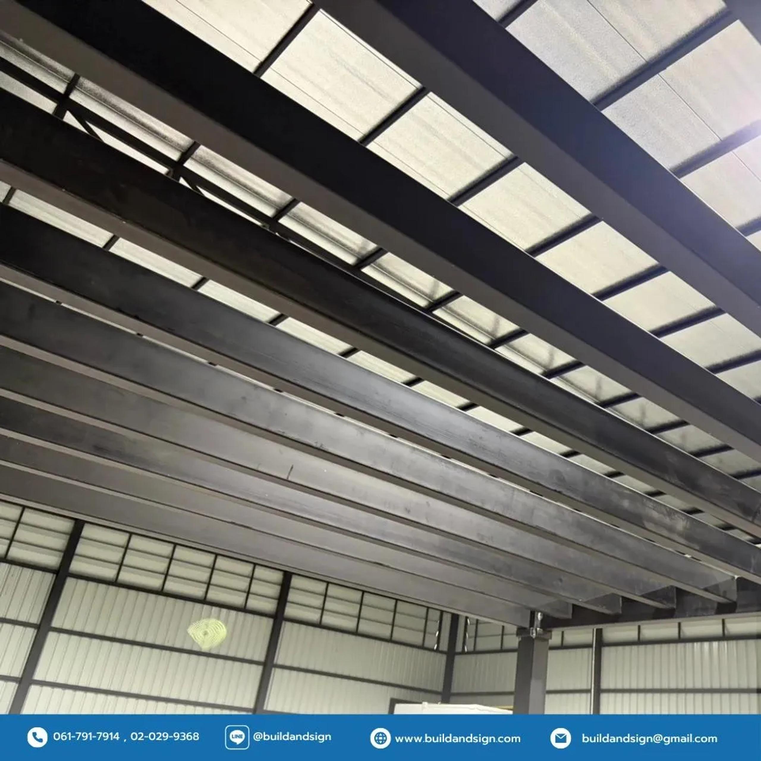 Completed mezzanine office extension inside a warehouse