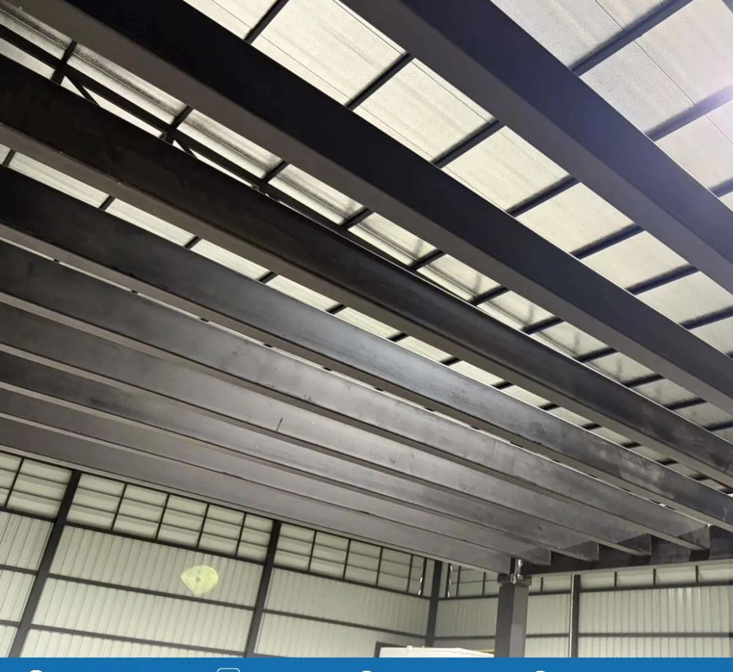 Completed mezzanine office extension inside a warehouse