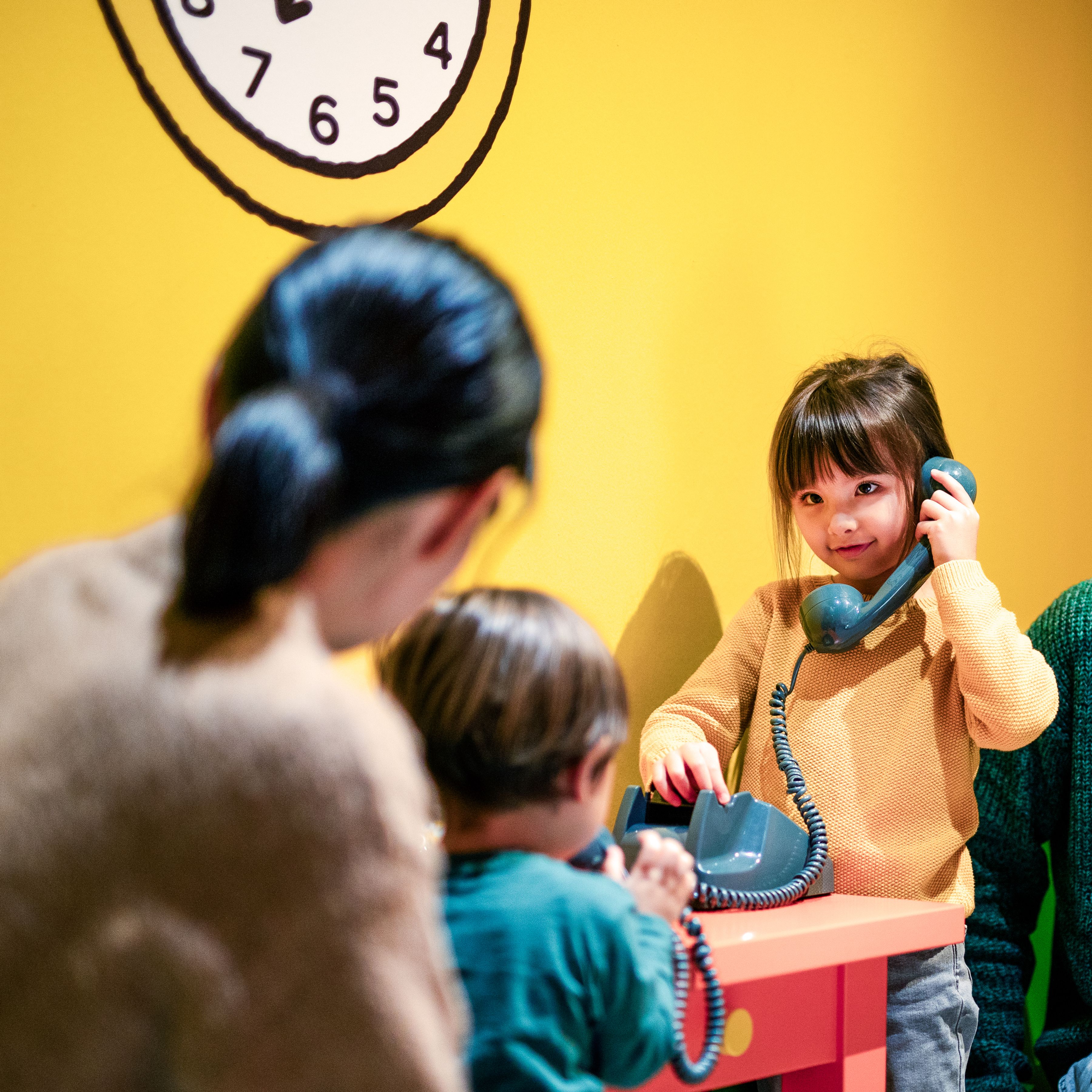 child with telephone