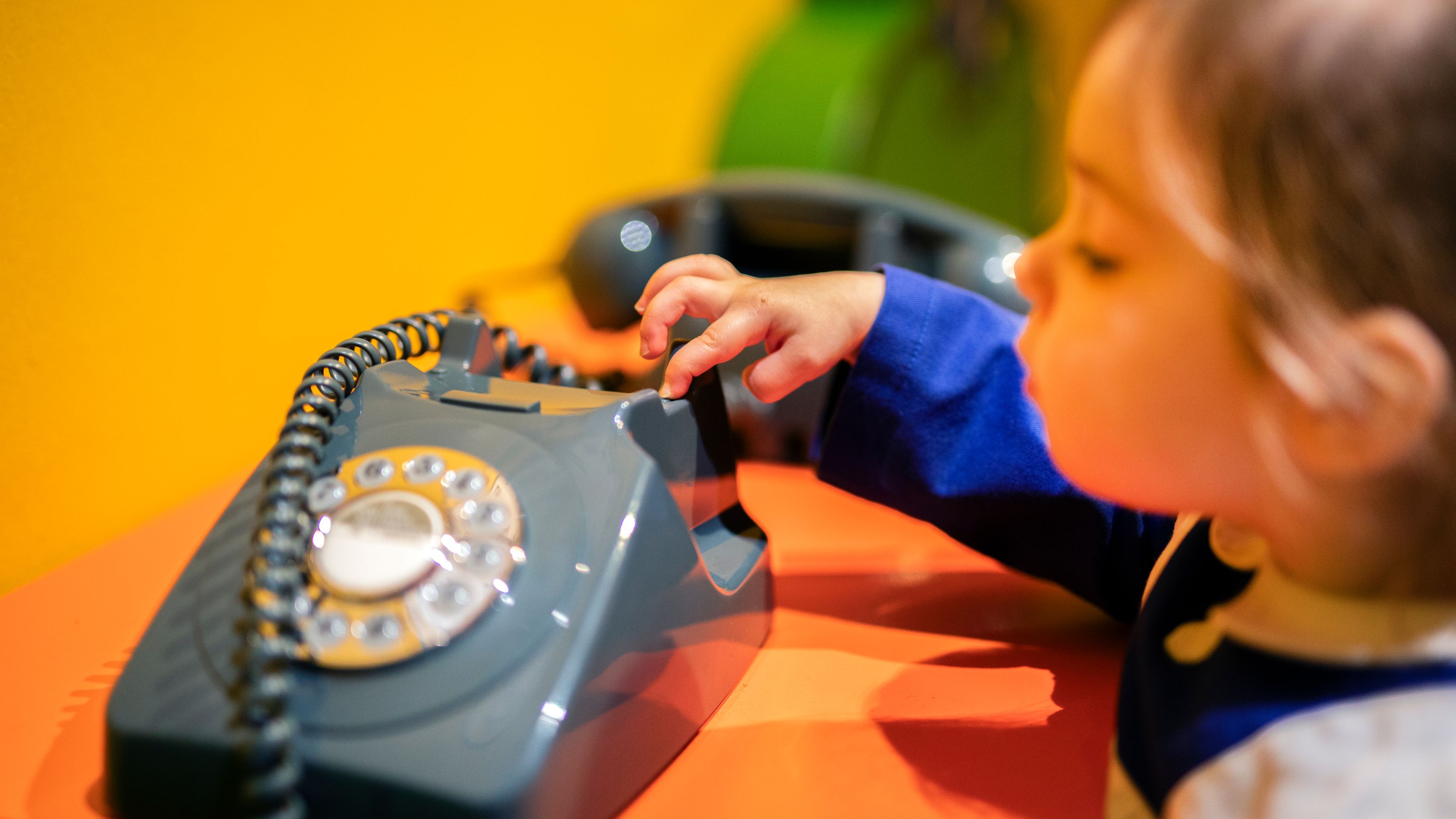 child by telephone