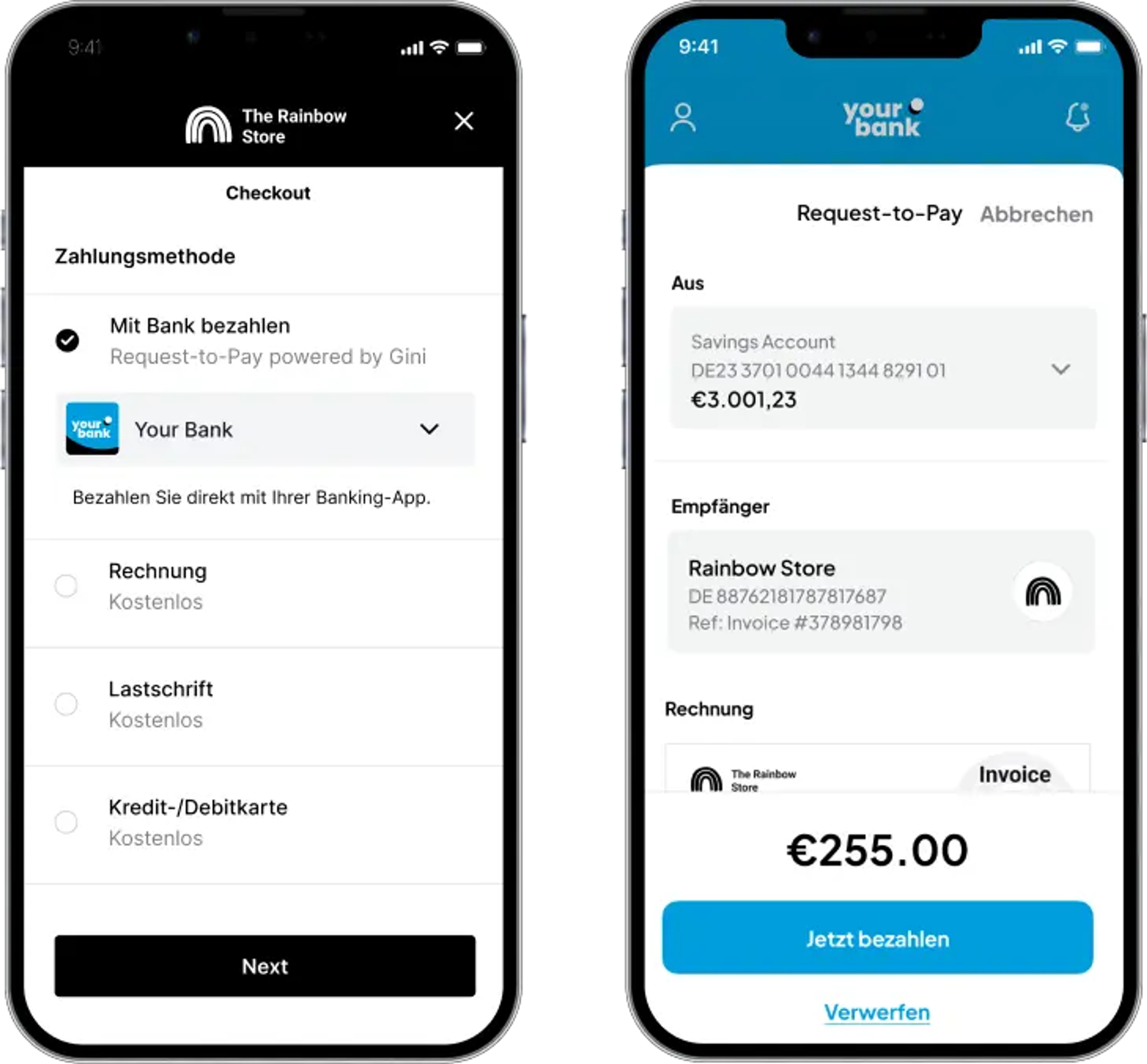 Bezahlen via App-zu-App