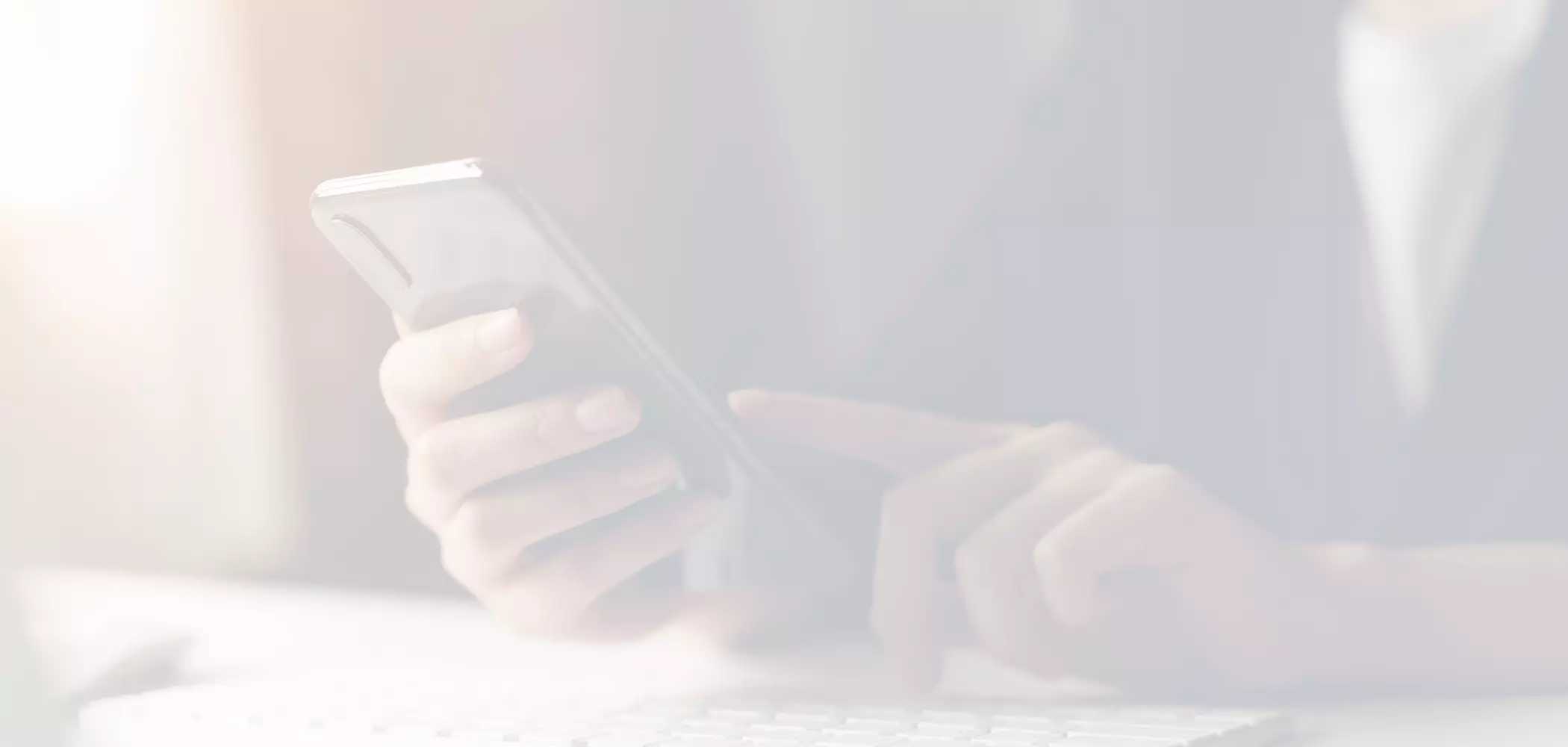 Person using photo payment on a smartphone