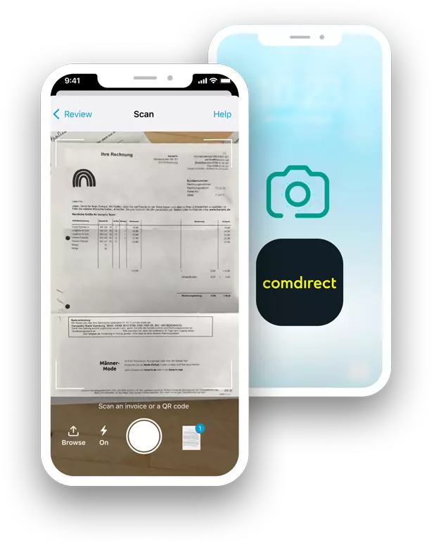 Fotoüberweisung comdirect