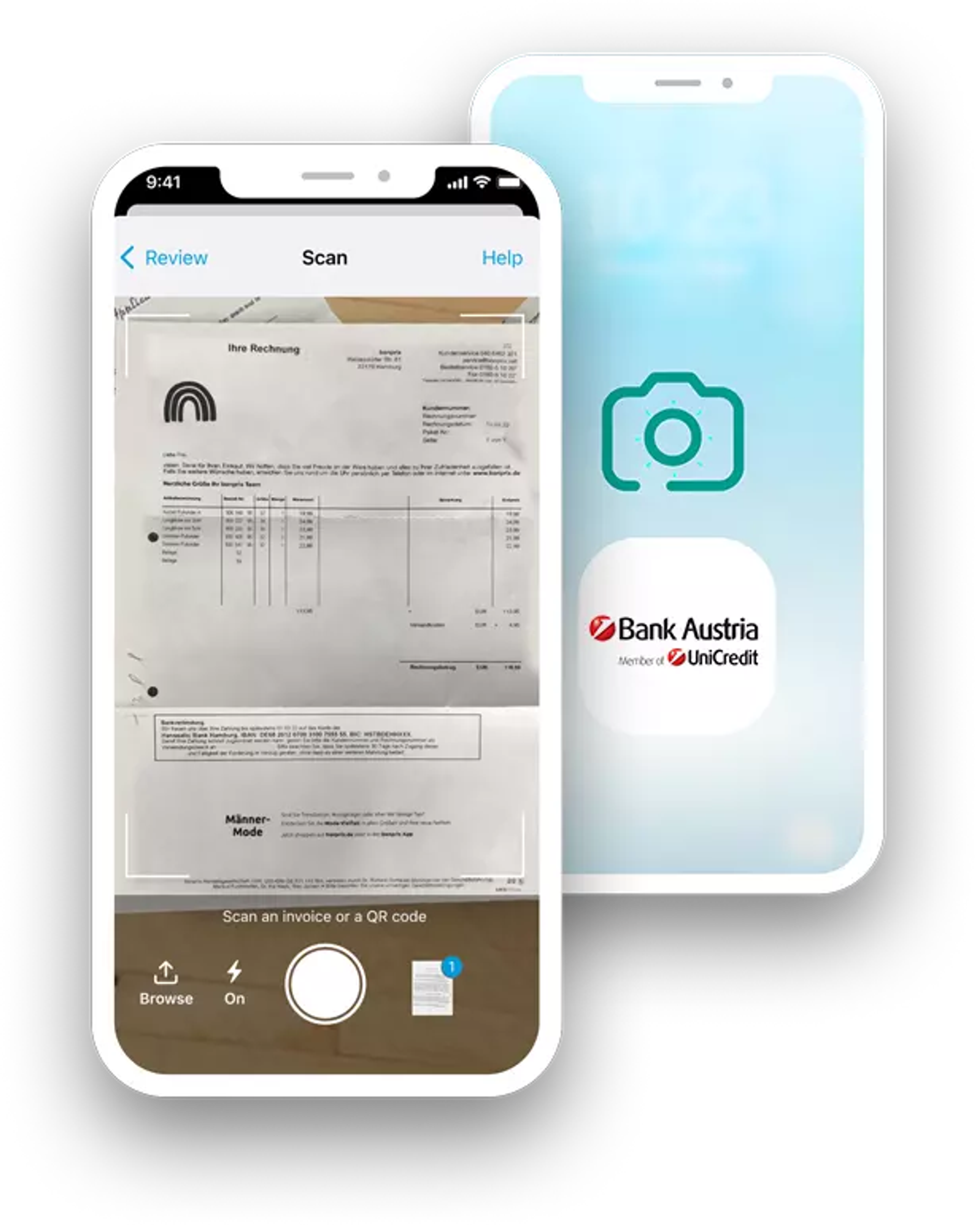 Fotoüberweisung Bank Austria UniCredit