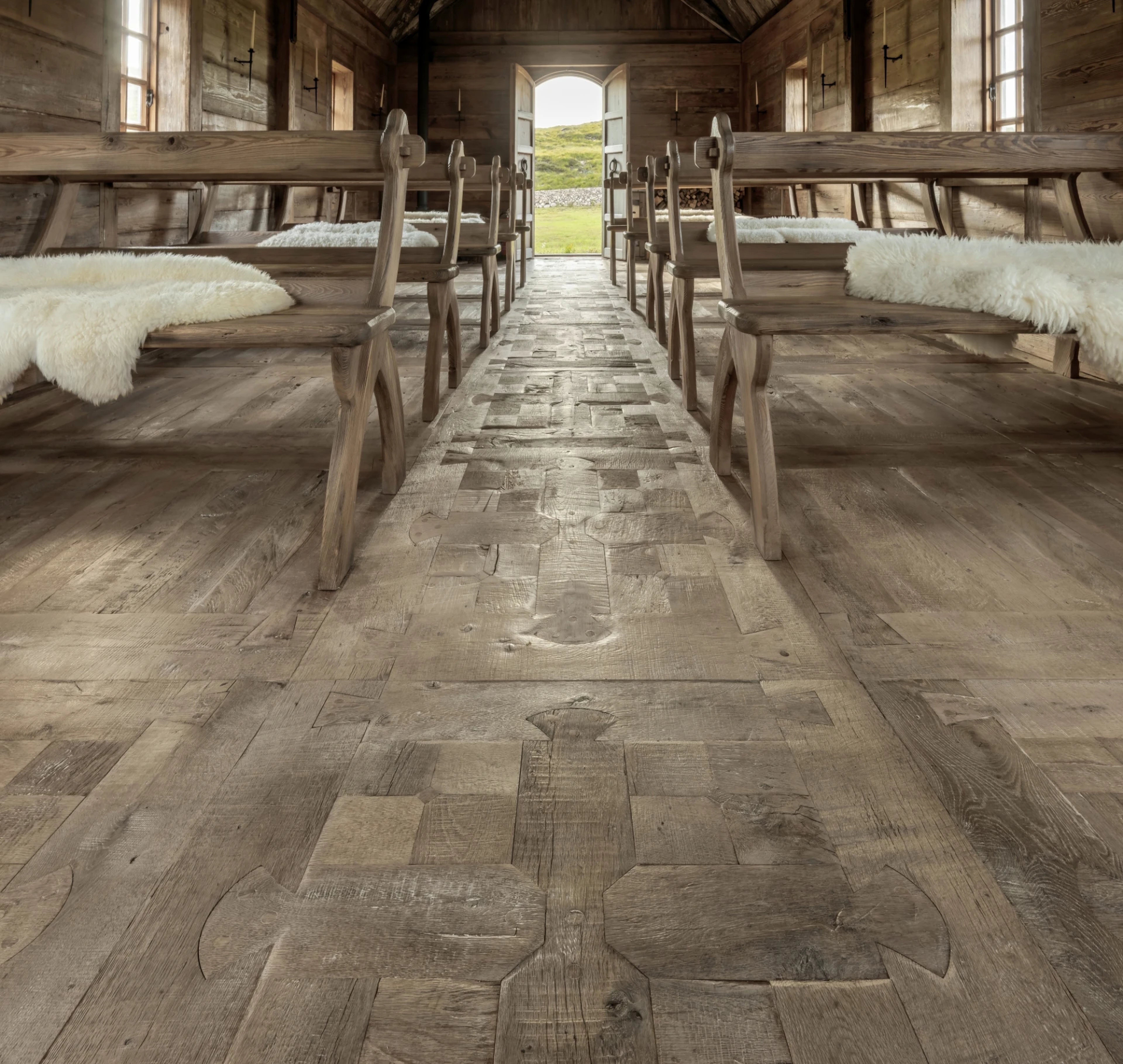 The Chapel rising above the Viking-age graveyard