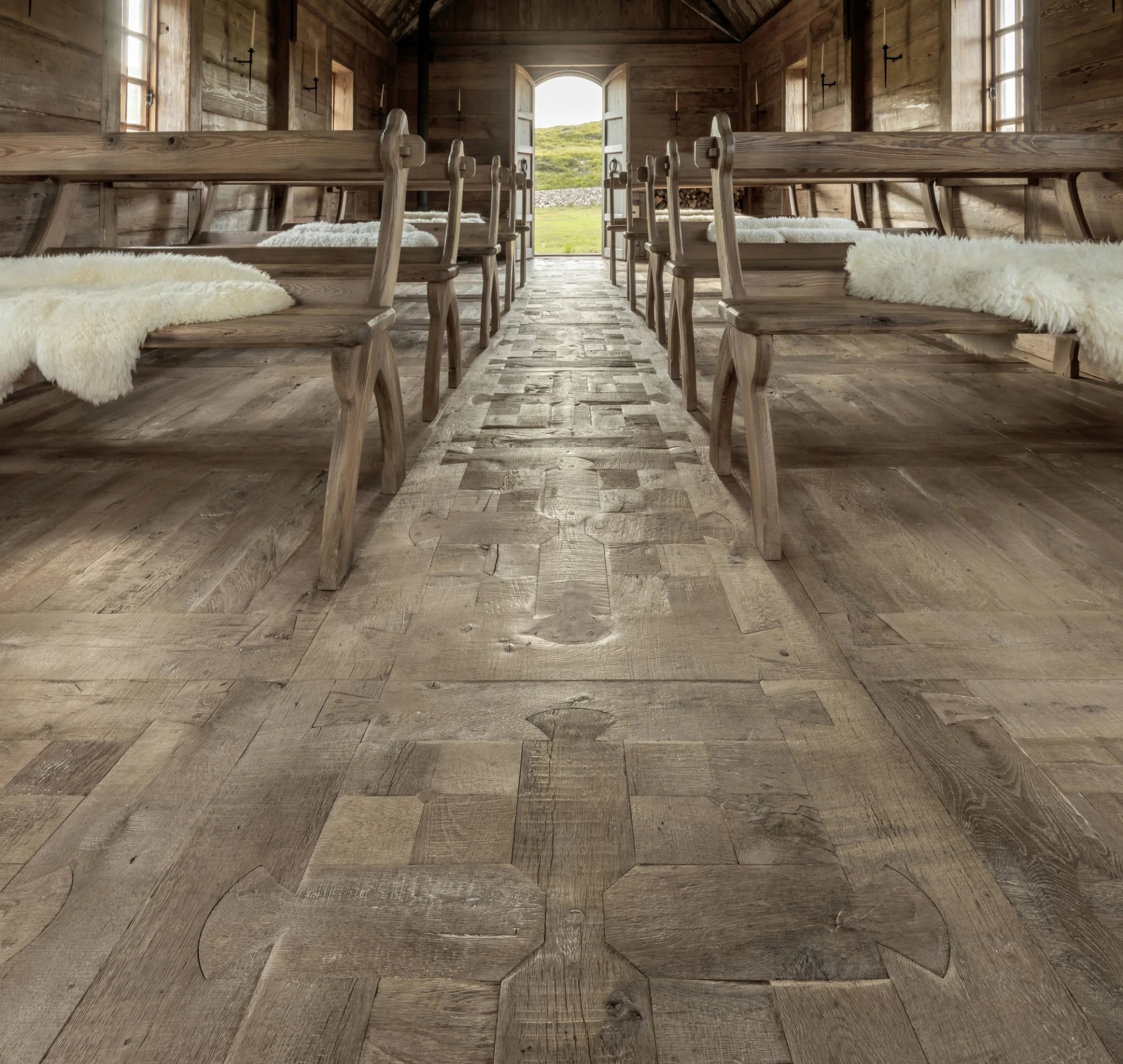 The Chapel rising above the Viking-age graveyard