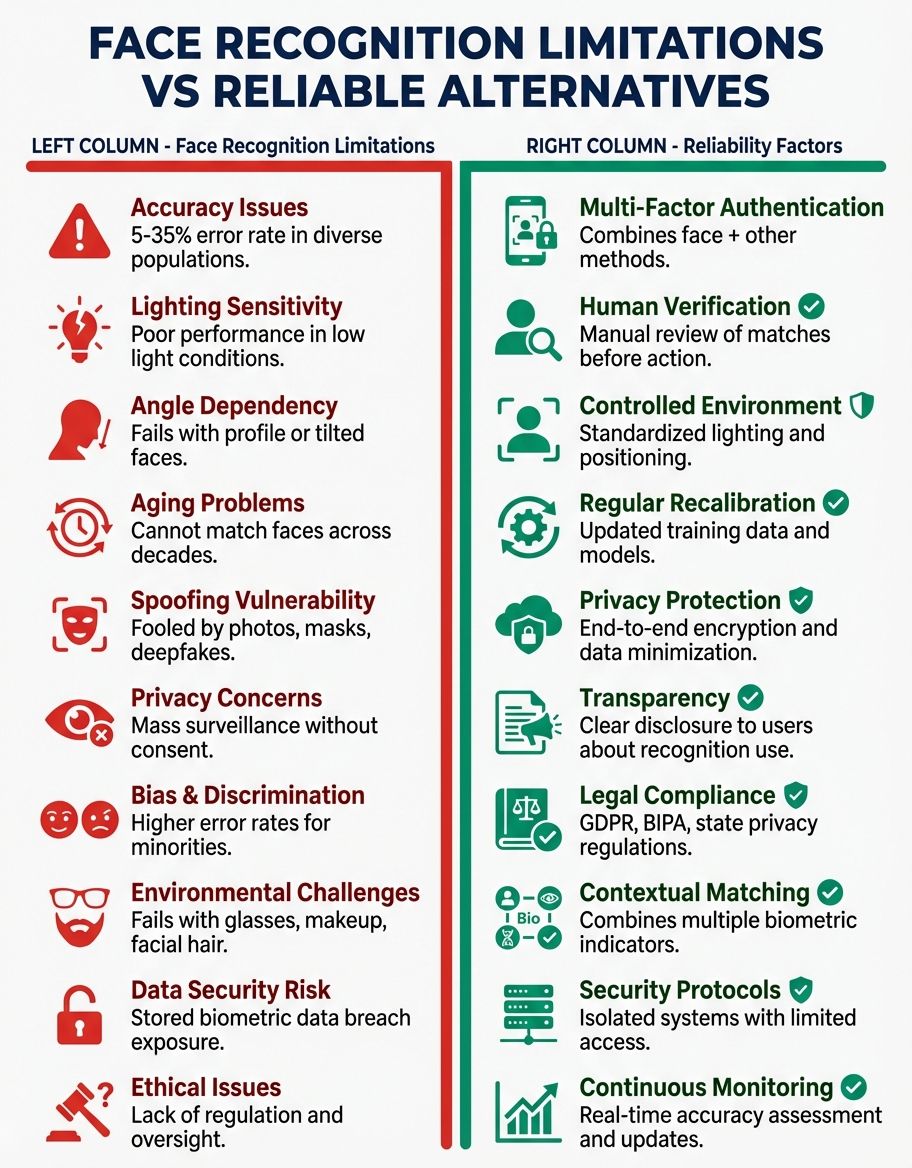 Database quality challenges affecting facial recognition systems