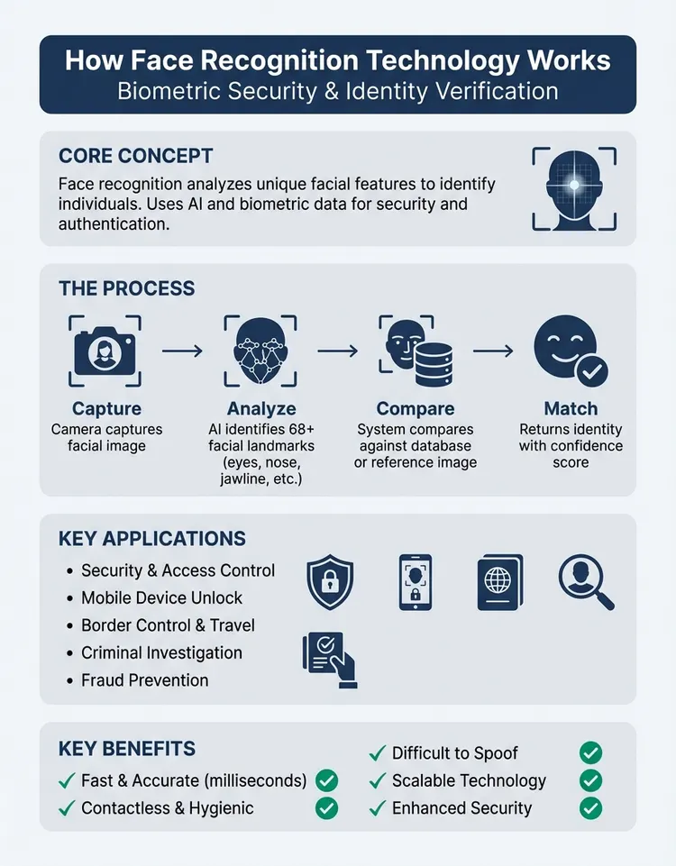 How Face Recognition Technology Works: Security and Biometric Identity