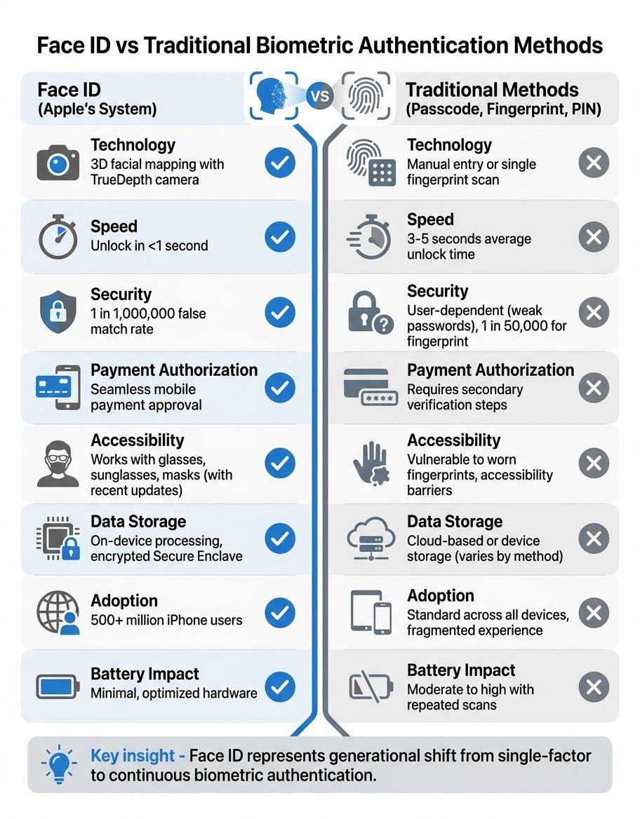 Comparison of biometric authentication methods