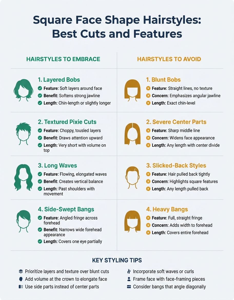 square face shape hairstyles - bangs styles