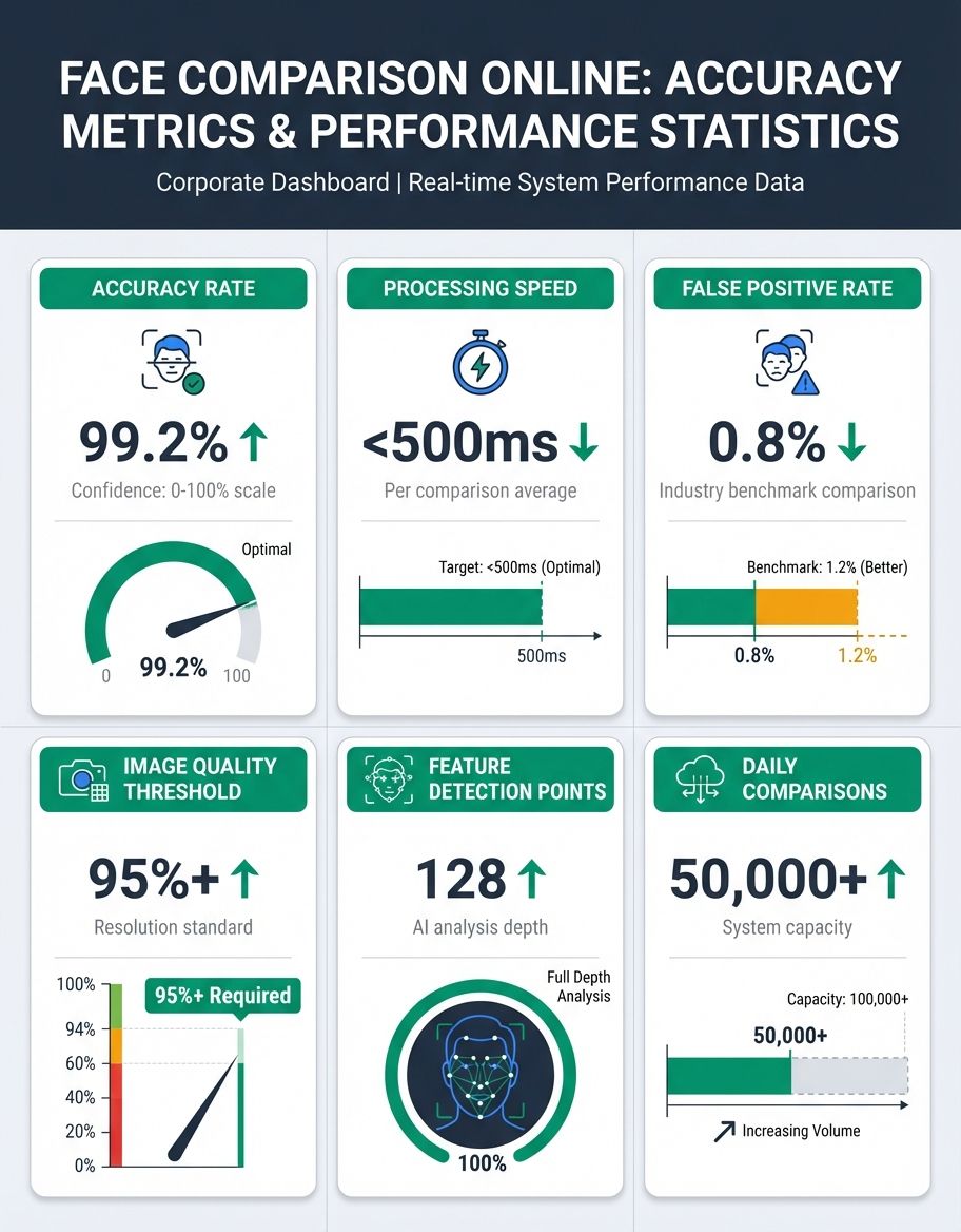 Face comparison online - Detection algorithms and features