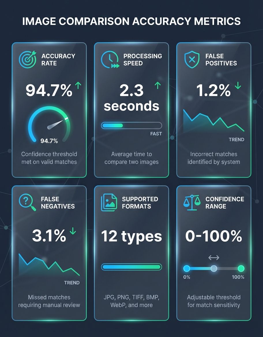 compare two images for similarity - statistics infographic