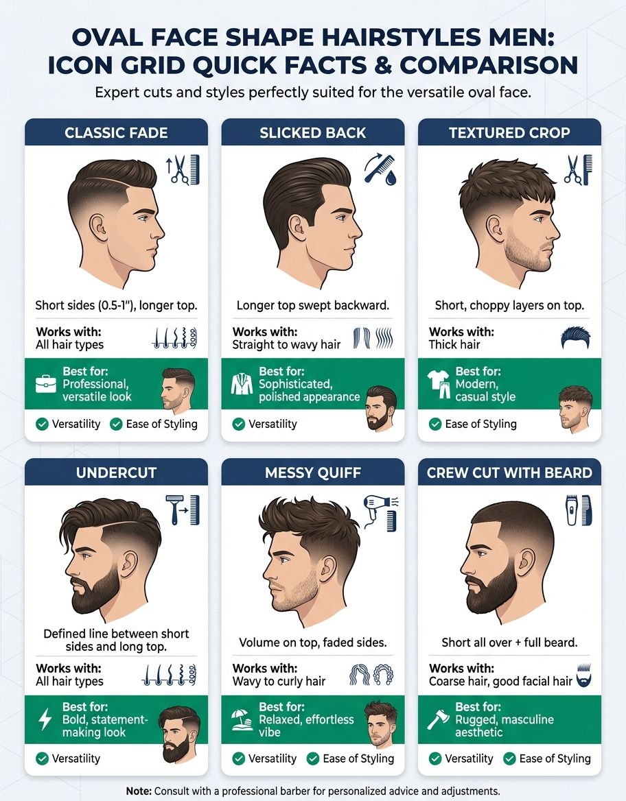 Comparison of best haircut styles for oval face shape men