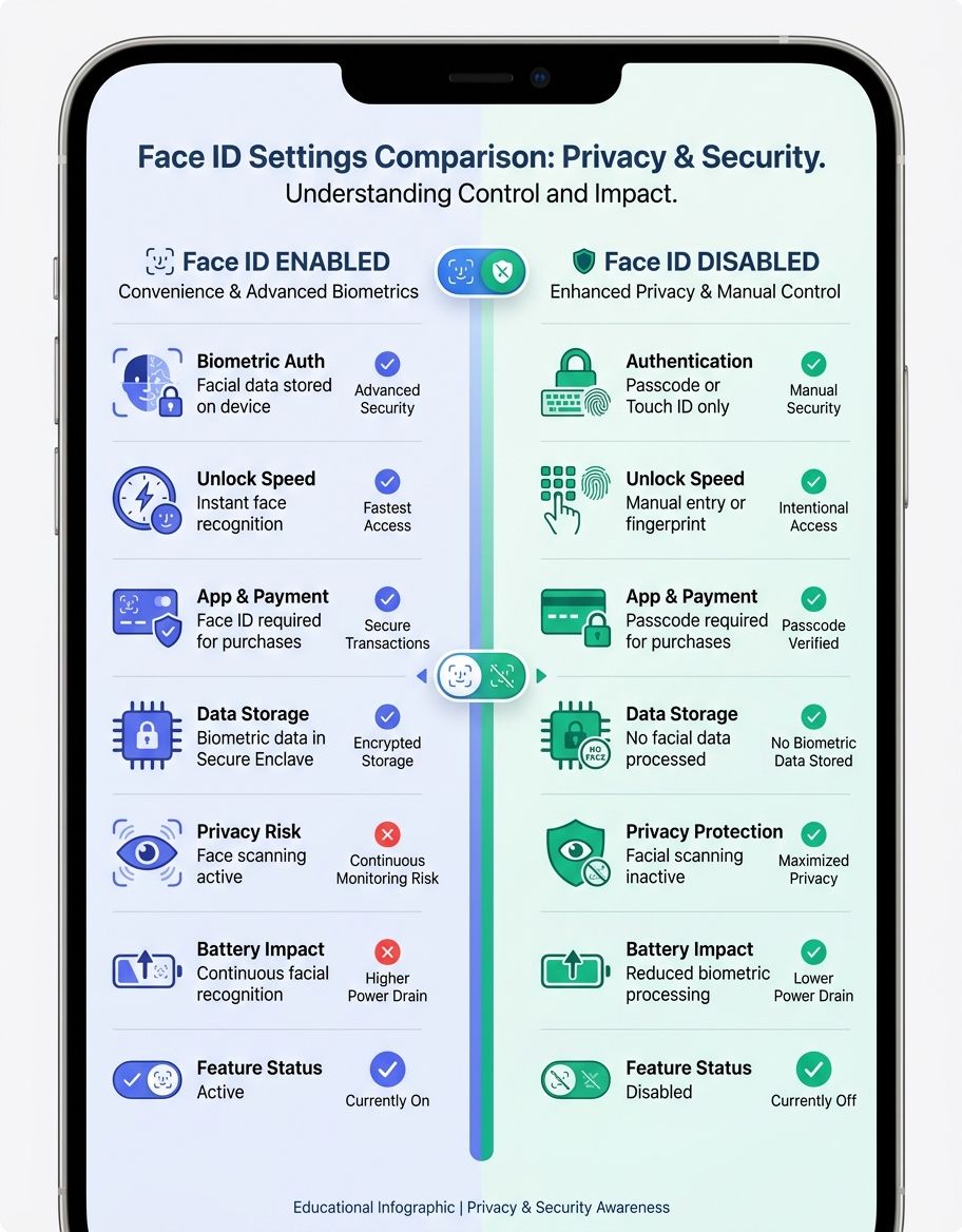 how to turn off facial recognition on iphone - comparison methods