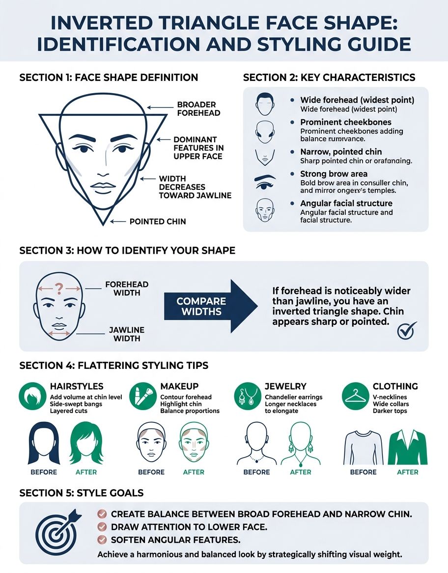 Inverted triangle face shape hairstyle and styling guide