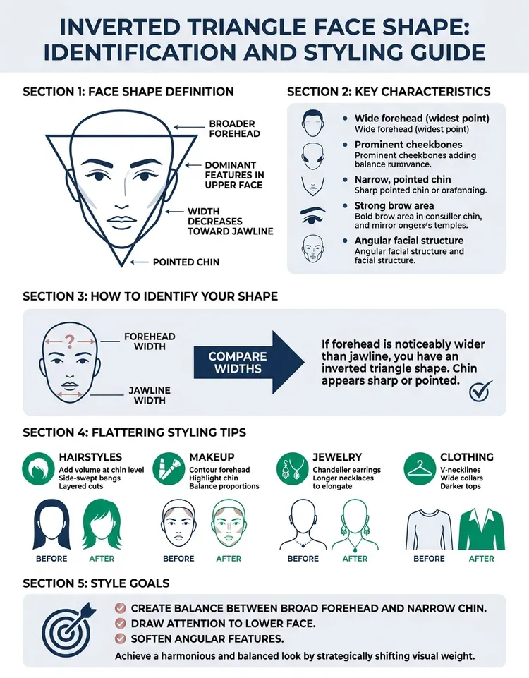 Inverted Triangle Face Shape: Complete Hairstyle & Styling Guide