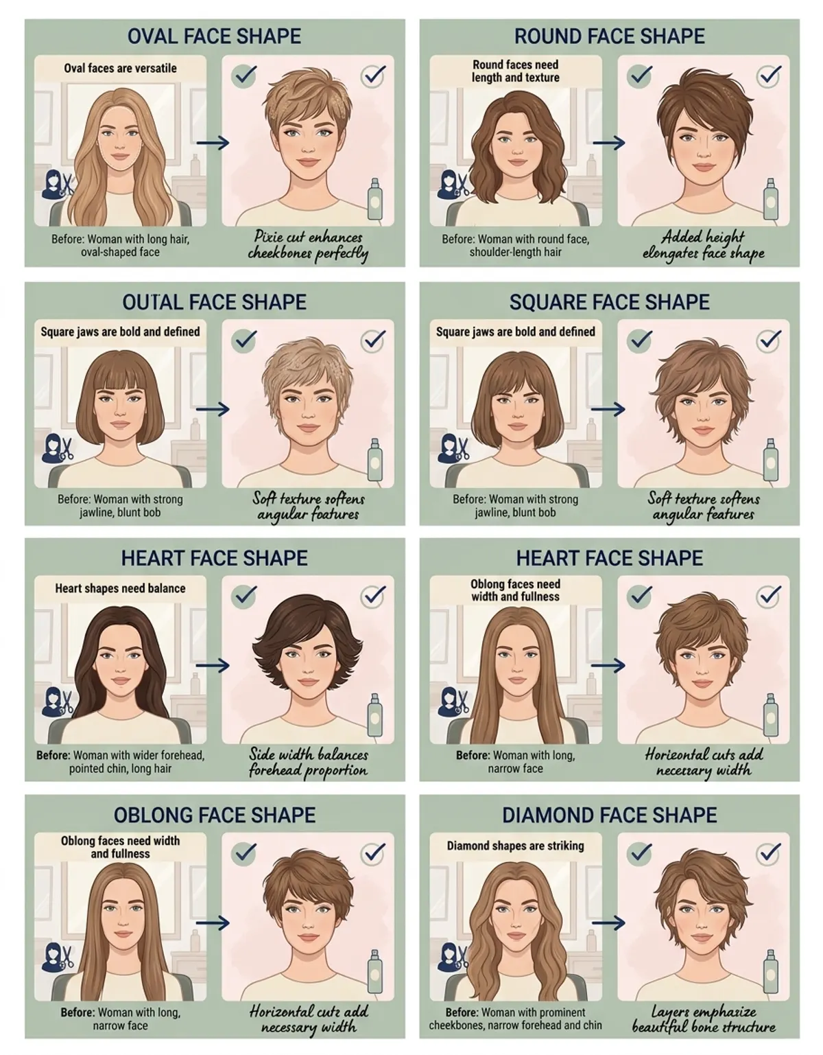 Practical application of face shape analysis for pixie cuts