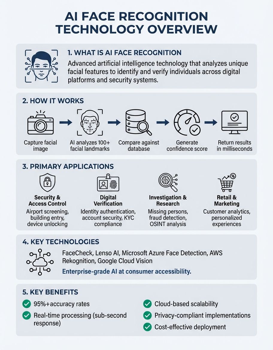 Hero image showcasing AI face recognition technology
